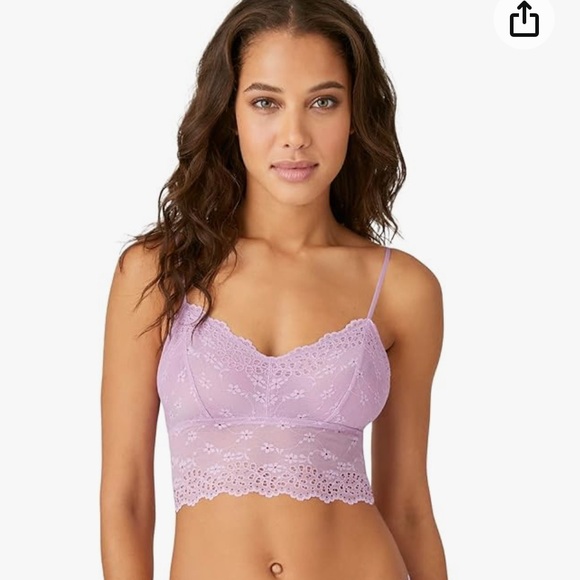 b.tempt'd Women's Inspired Eyelet Bralette Purple Size Large - Picture 1 of 7